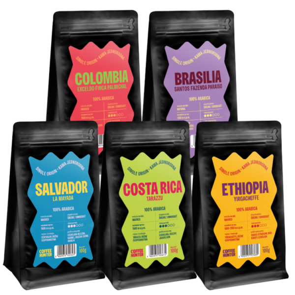 Zestaw Degustacyjny Kaw Single 5x100g