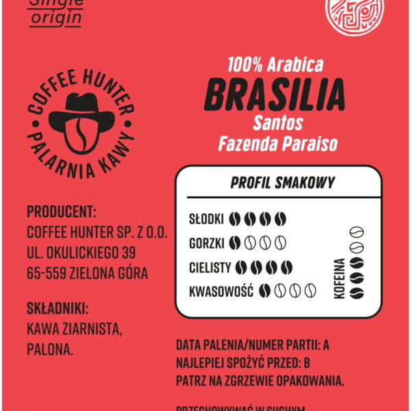 Brasilia Santos XMASS KAWA ZIARNISTA 250g.